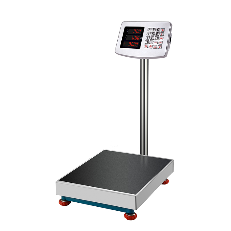 RJ-8006-5B Upright Tube Stainless Iron Price Computing Function Platform Scale LED/LCD 150/300kg 