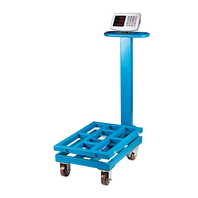 RJ-7001HW Upright Tube Stainless Iron Price Computing&Counting Platform Scale with Universal Wheels 600kg