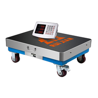 RJ-9001T Wireless Stainless Iron Weighing platform scale 1000kg with Universal Wheels