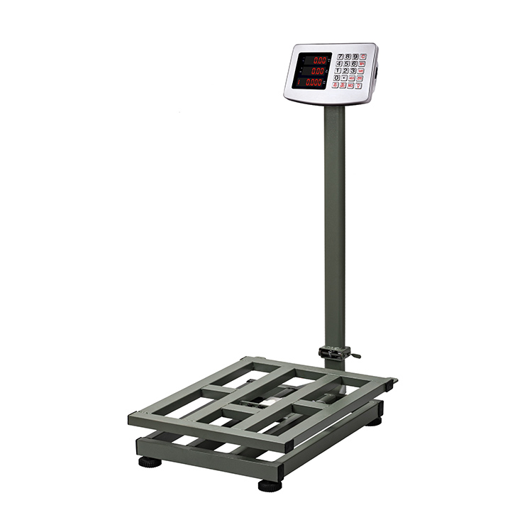 RJ-8601A+Round Guardrail Folding Tube Price Computing Function Platform Scale with Fence LED/LCD 150/300kg 